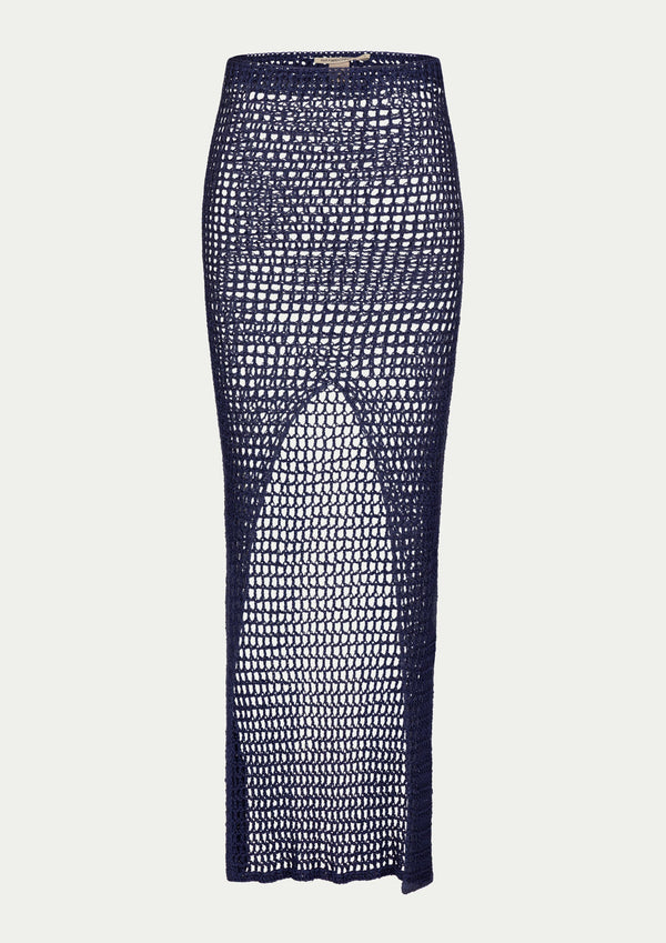 PARAMIDONNA - PAOLA SKIRT NAVY BLUE