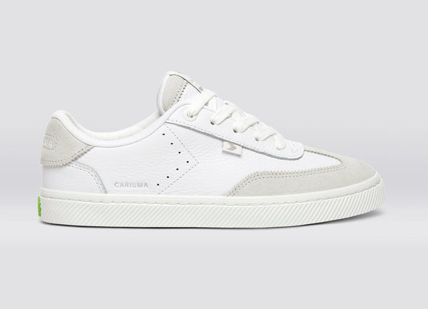 CARIUMA - TOCA White Pebbled Leather & Suede/Smoke White