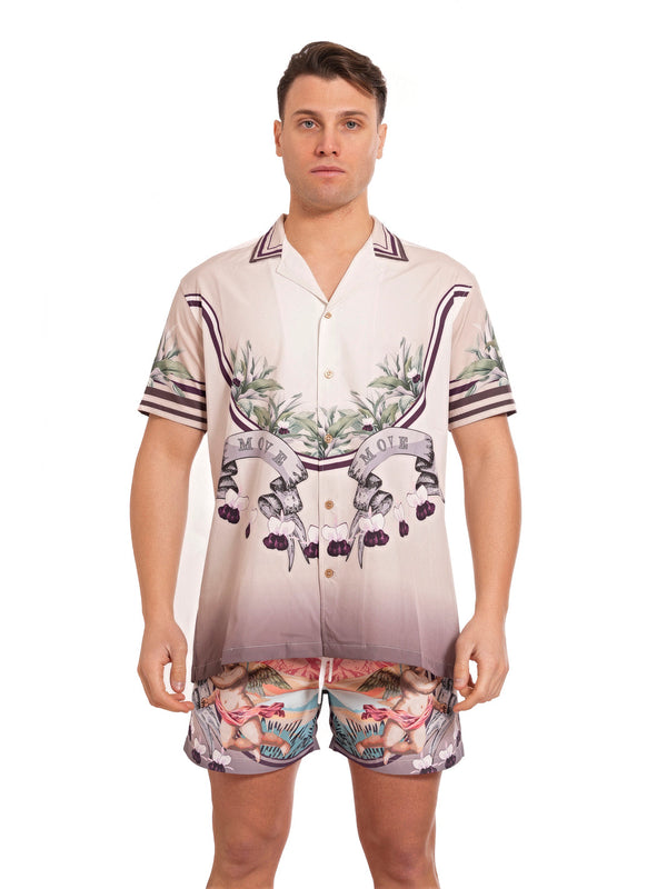 MOVE - ANGEL Printed Bowling Shirt