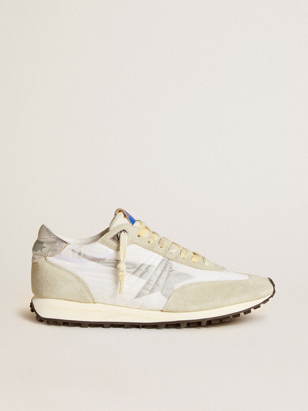 Golden Goose - Men’s Marathon With White Nylon Upper and Silver Star