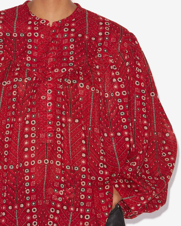 MARANT ETOILE RED SALIKA BLOUSE