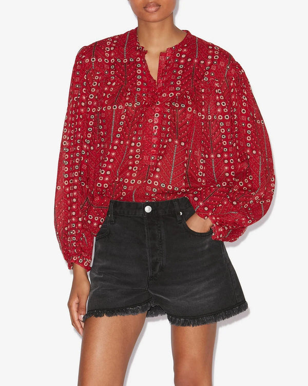 MARANT ETOILE RED SALIKA BLOUSE