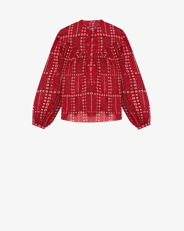 MARANT ETOILE RED SALIKA BLOUSE