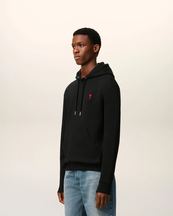 Black Cotton Ami de Coeur Hoodie