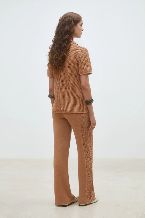 Ginger - Openwork knit blouse