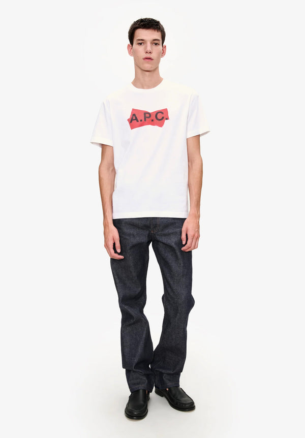 A.P.C. T-SHIRT MANCHES COURTES SCOTCH ROUGE