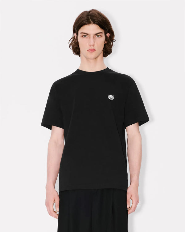 'KENZO Happy Tiger' embroidered T-shirt in cotton - Black