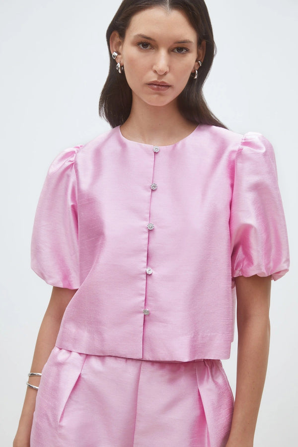 Luciol - Pink organza blouse