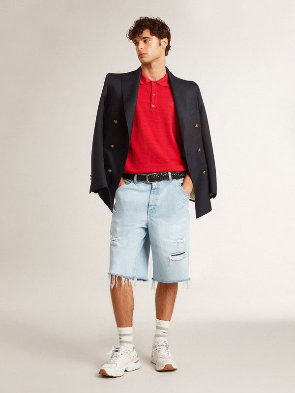 GOLDEN GOOSE SHORTS P001850 CLOUD BLUE