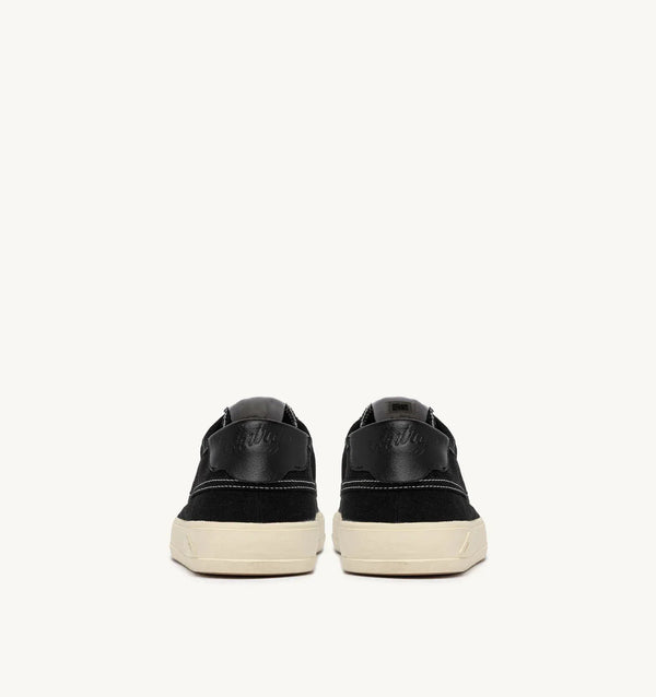 WINDSCAPE LOW MAN CU01 CANVAS/SUEDE/LEATHER BLACK