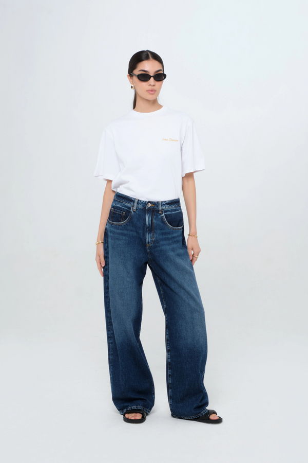 ICON DENIM - Poppy - Women's Wide Leg Jeans Dark Blue