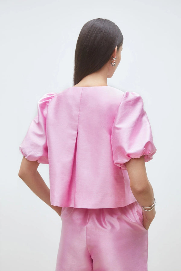 Luciol - Pink organza blouse