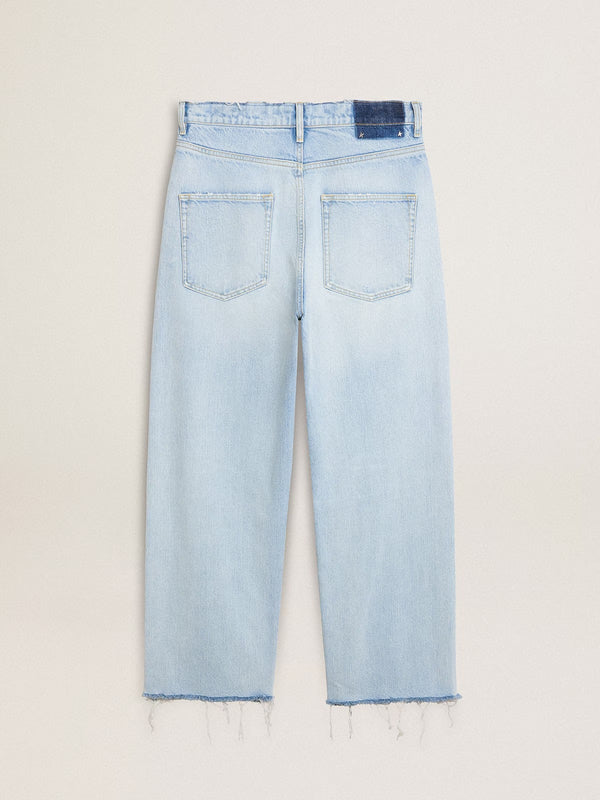 GOLDEN GOOSE TROUSERS P001850 CLOUD BLUE