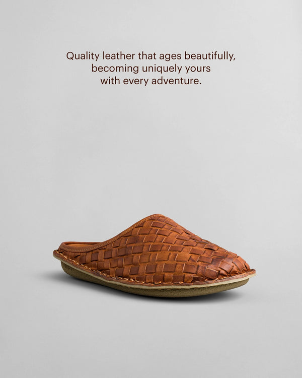 ROMA Woven Cognac Brown