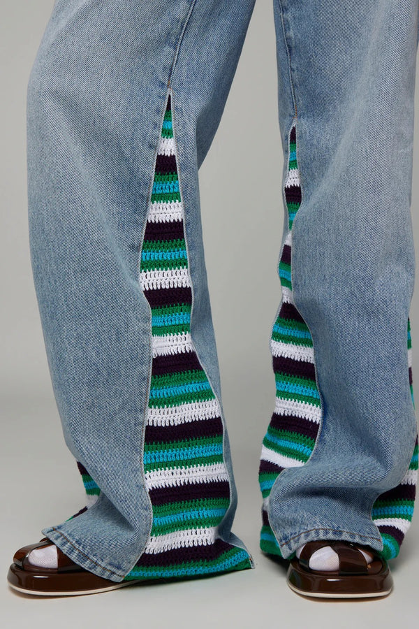 WAVE CROCHET JEANS