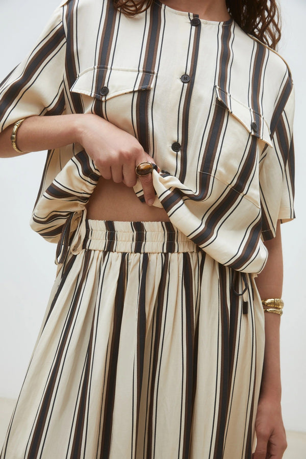 Fidji - Long striped skirt