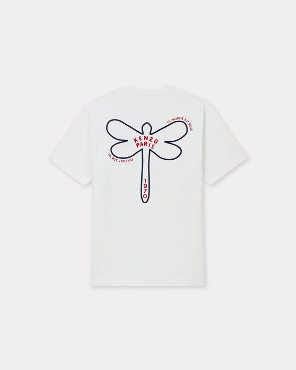 'KENZO Dragonfly' embroidered T-shirt in cotton OFF WHITE