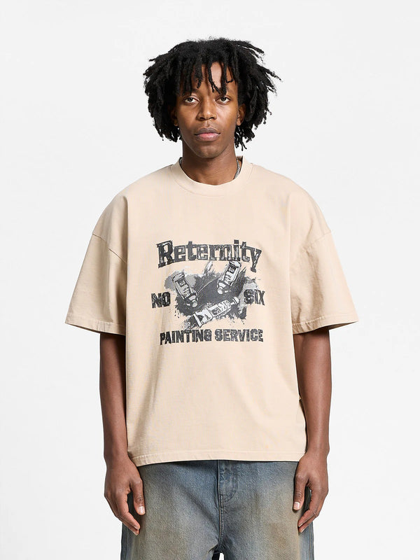RETERNITY PAINTING SERVICE T-SHIRT SAND