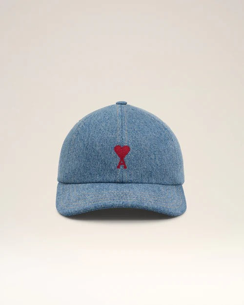 Ami Blue Cotton de Coeur Embroidery Cap
