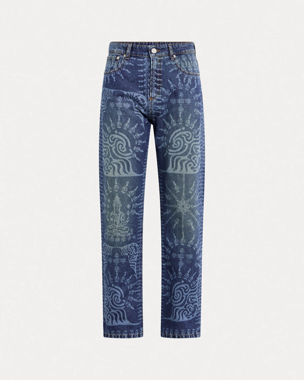 Laser Print Jeans