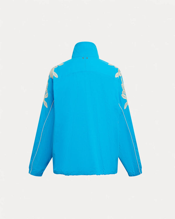Turquoise Embroidered Track Jacket