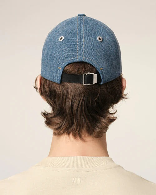 Ami Blue Cotton de Coeur Embroidery Cap