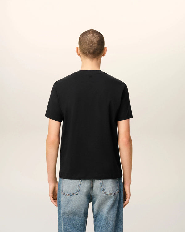 Black Cotton Ami de Coeur T-Shirt
