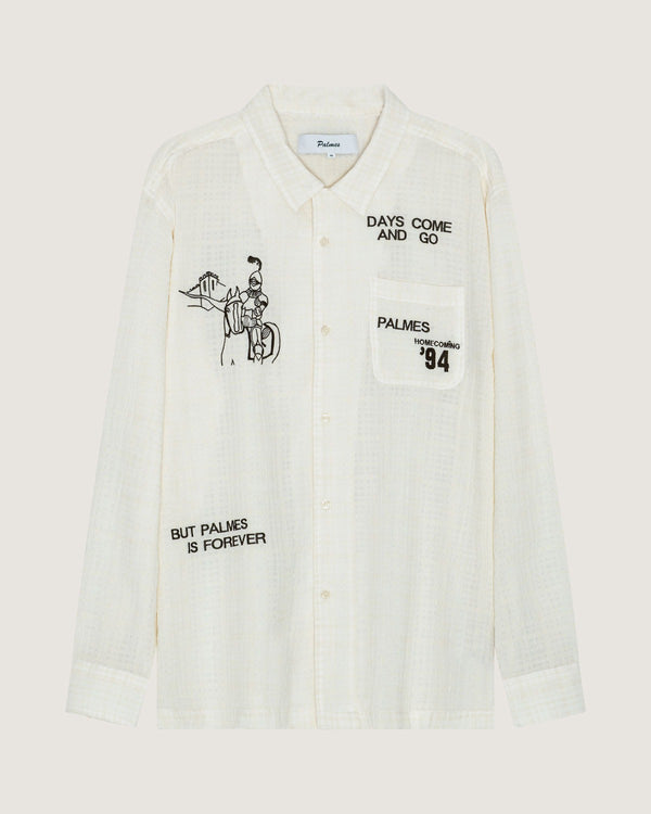 FOREVER CAMP COLLAR SHIRT BROKEN WHITE