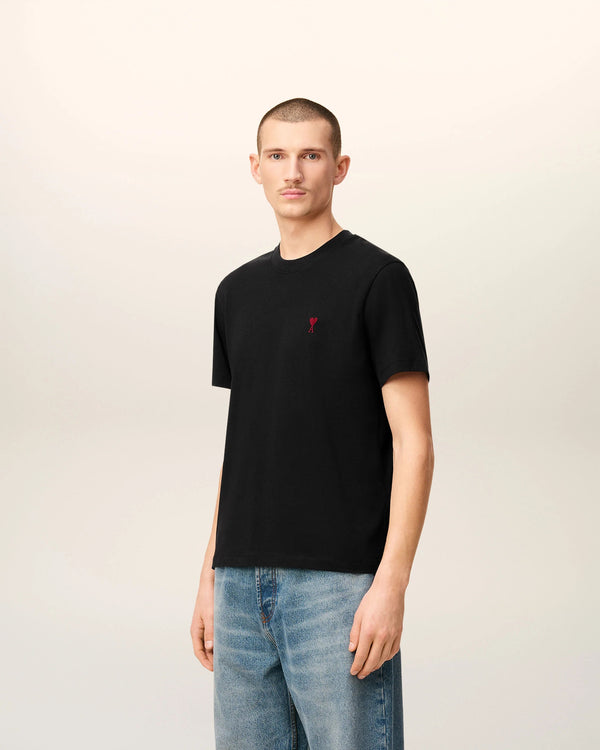 Black Cotton Ami de Coeur T-Shirt