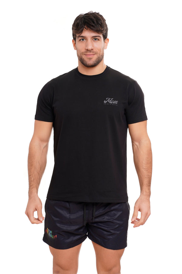 MOVE - BLACK SOLID COLOR T-SHIRT