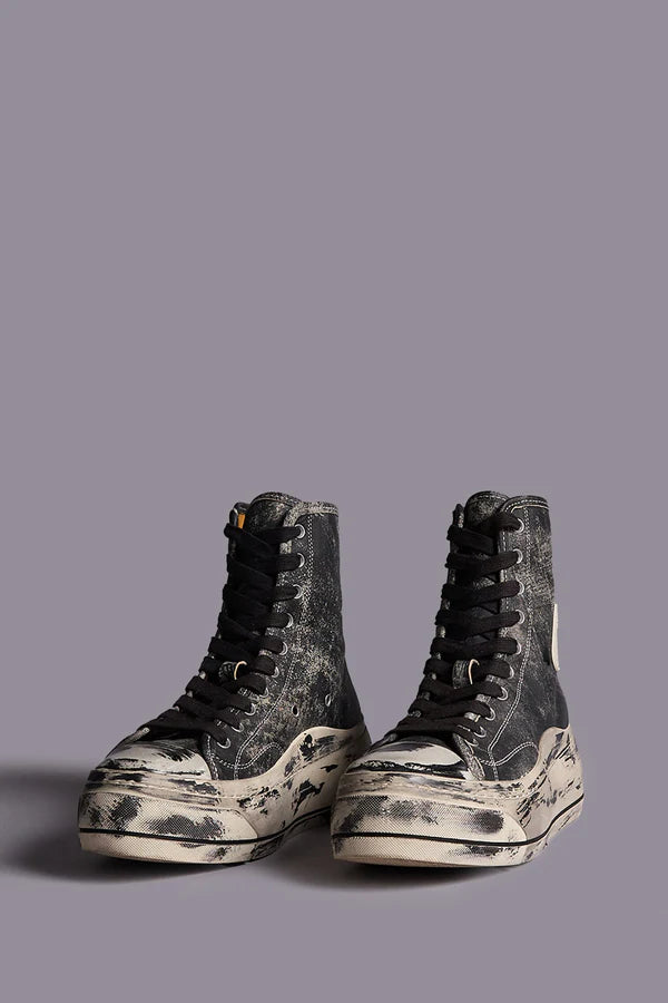 R13 - DISTRESSED TALL KURT - Distressed Black