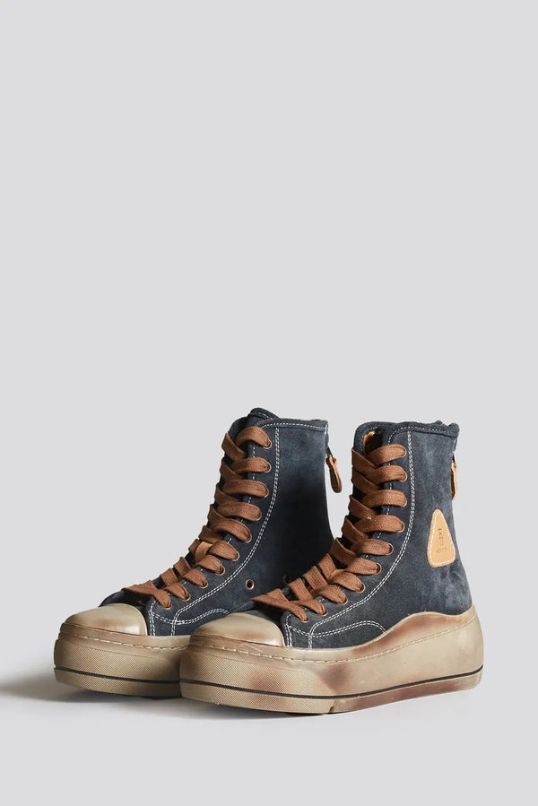 R13 - DISTRESSED TALL KURT - WASHED NAVY SUEDE