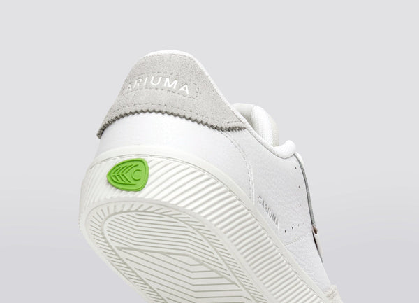 CARIUMA - TOCA White Pebbled Leather & Suede/Smoke White