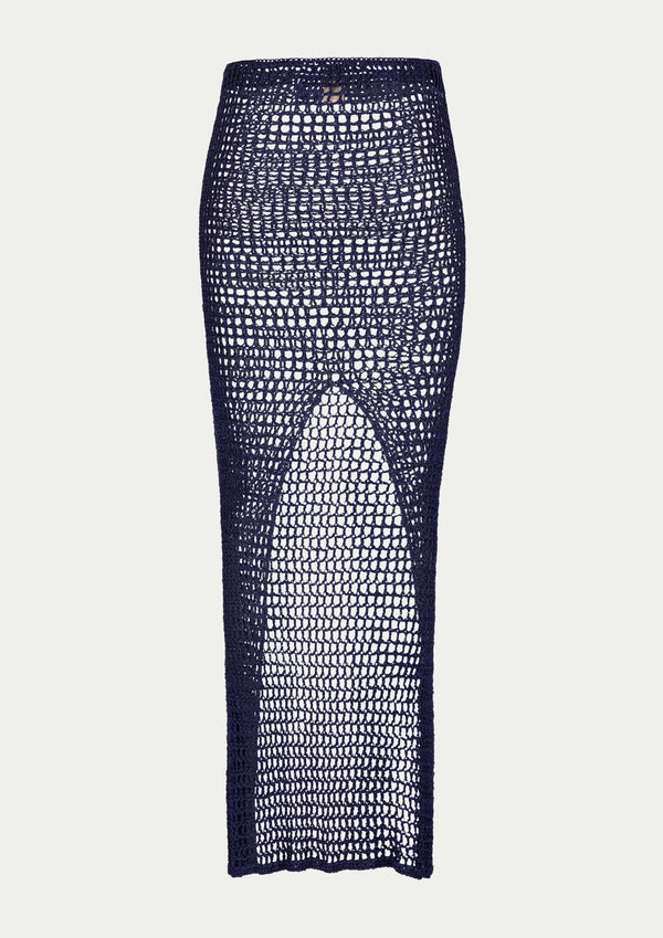 PARAMIDONNA - PAOLA SKIRT NAVY BLUE
