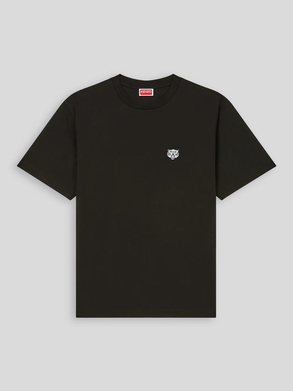 'KENZO Happy Tiger' embroidered T-shirt in cotton - Black