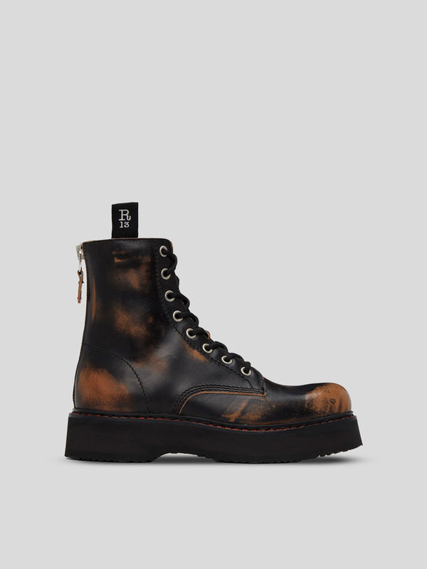 R13 Single Stack Lace-Up Boots
