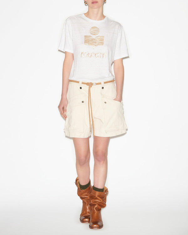 Zewel T-Shirt - White & Gold