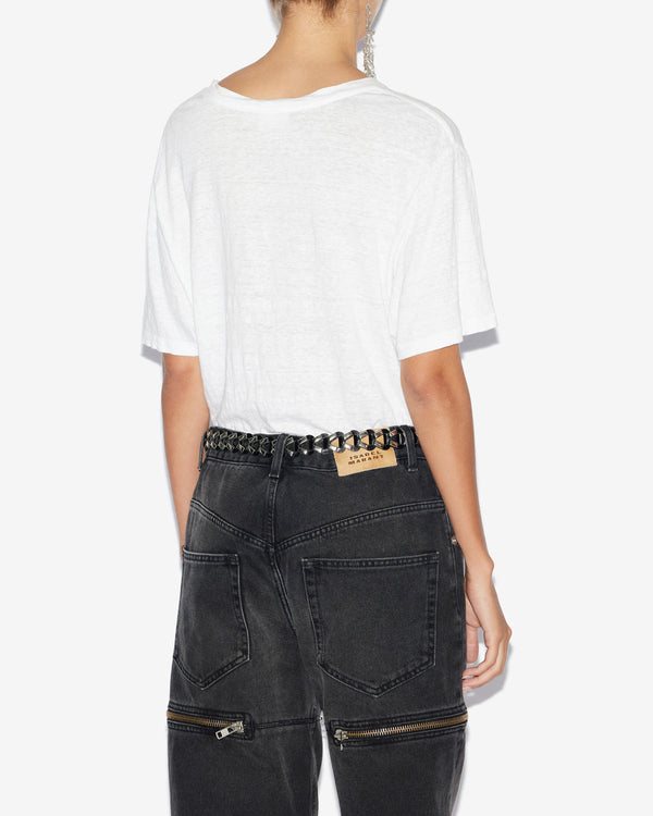 Zewel T-Shirt - White & Black