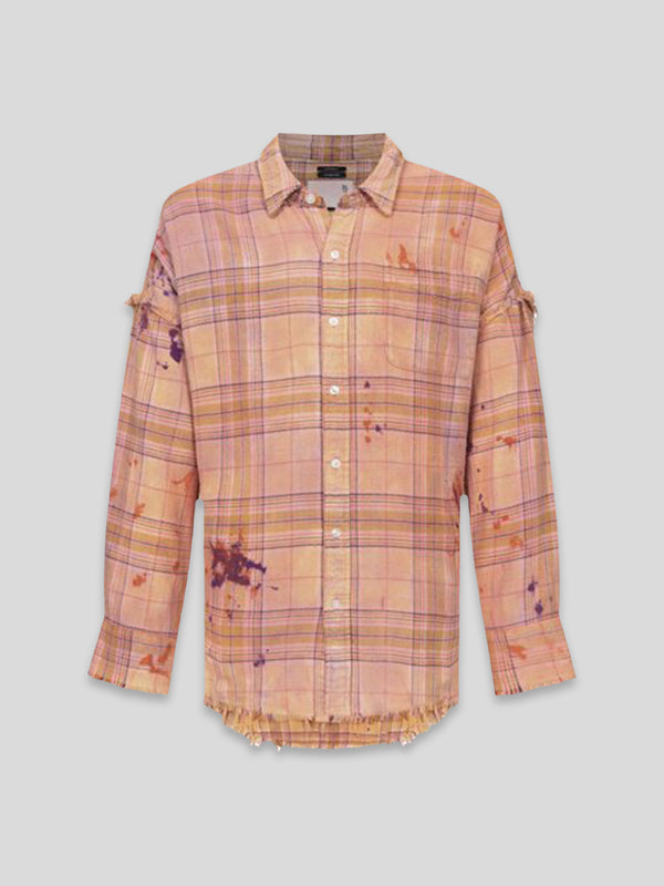 R13 Shredded Seam Drop Neck Shirt