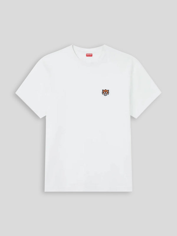 'KENZO Happy Tiger' embroidered T-shirt in cotton-  OFF WHITE