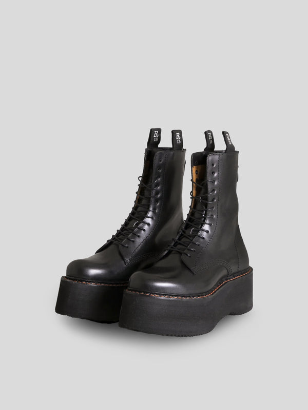 R13 X Stack Lace-Up Boots