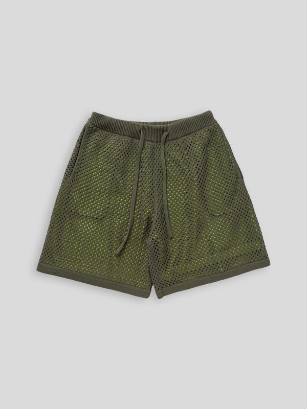Kenzo Green Embroidered Knitted Shorts