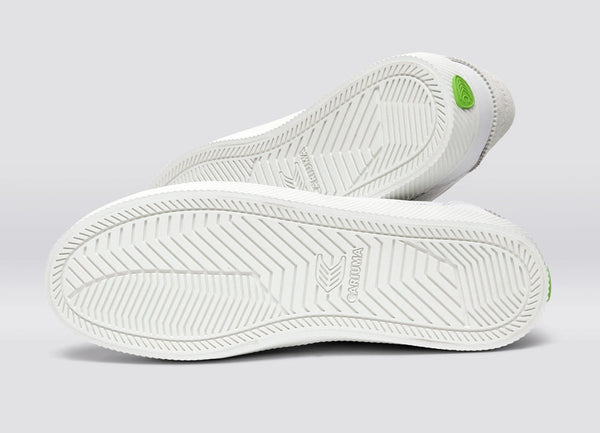 CARIUMA - TOCA White Pebbled Leather & Suede/Smoke White