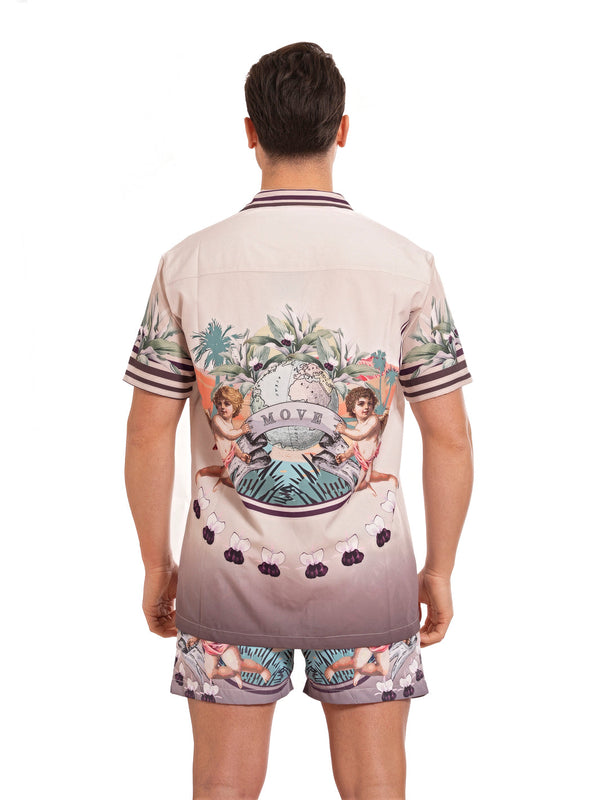 MOVE - ANGEL Printed Bowling Shirt