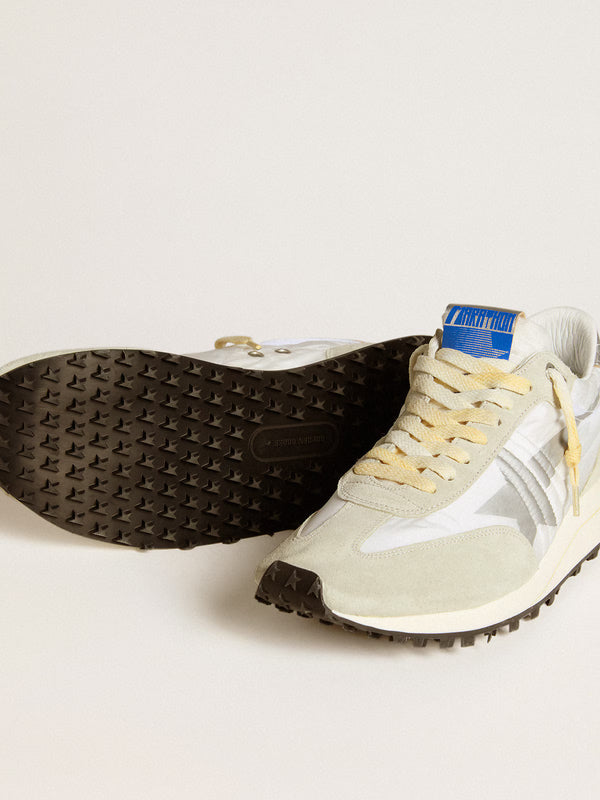 Golden Goose - Men’s Marathon With White Nylon Upper and Silver Star