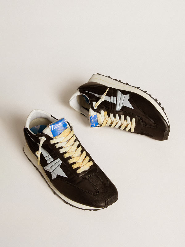 Golden Goose - Men’s Marathon with Black Nylon Upper and White Star