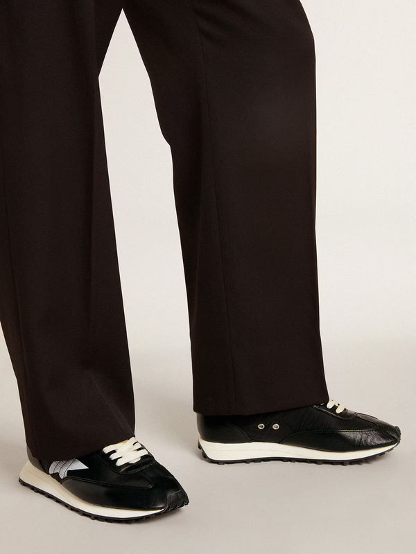 Golden Goose - Men’s Marathon with Black Nylon Upper and White Star