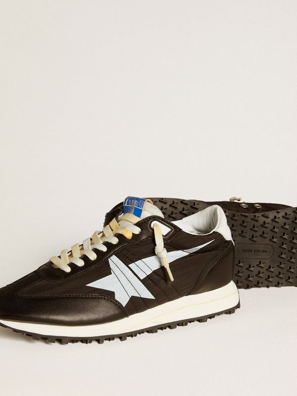 Golden Goose - Men’s Marathon with Black Nylon Upper and White Star
