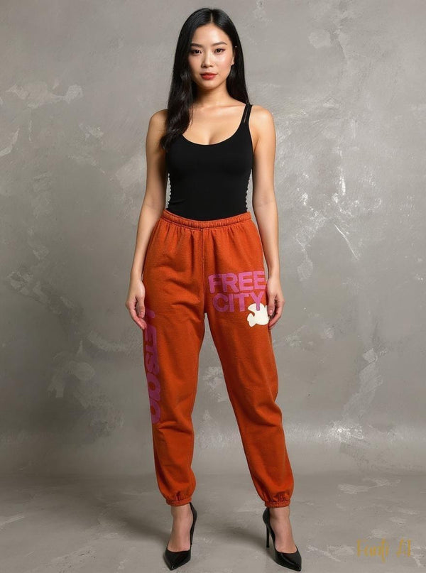 FREECITY Sweatpant Orange/Pink