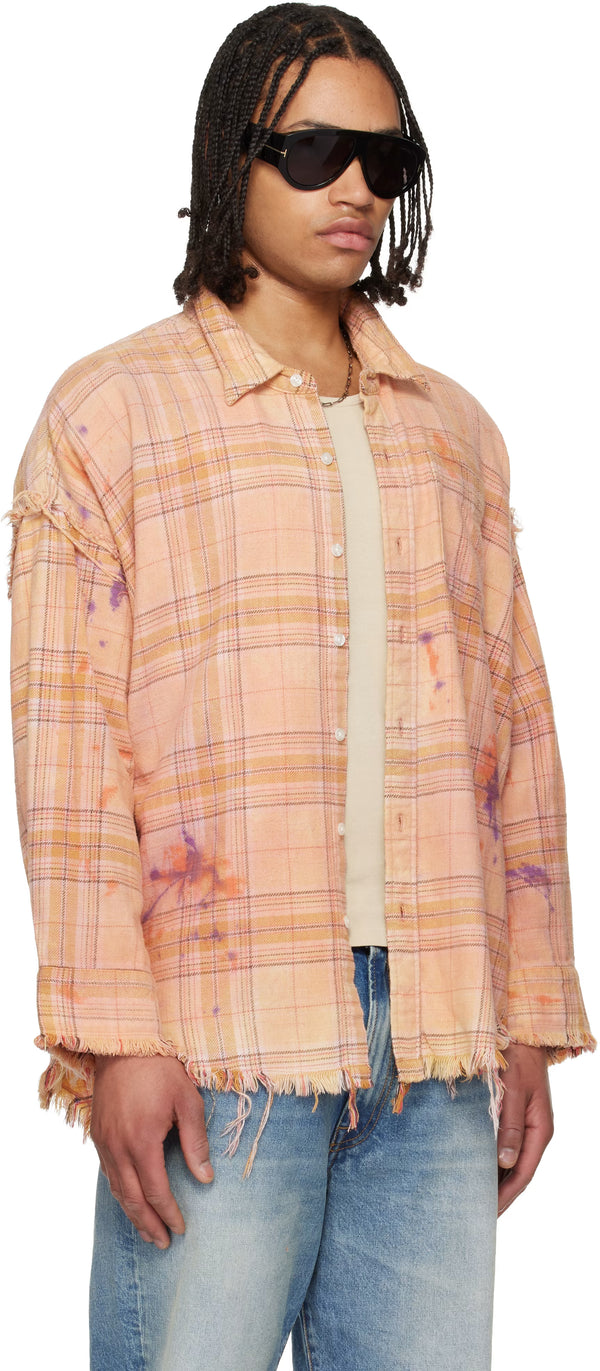R13 Shredded Seam Drop Neck Shirt